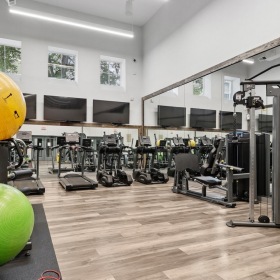fitness center with ample equipment 